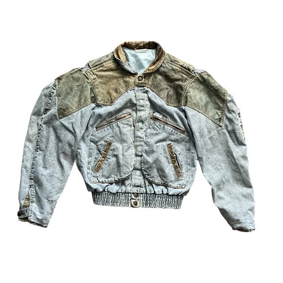 Vintage 80's BTTF Guess Jeans Denim Jacket Sz Med Marty Mcfly Back to the Future - Picture 1 of 6